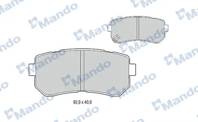 MANDO MBF015963 Arka Fren Balatası Hyundaı Tucson 2012-> Ix35 2010-> (Elektronık El Frenı Olmayan Araclar Icın) 