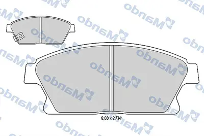 MANDO MBF015334 On Fren Balatası 16 Inch Astra J Cruze Zafıra C Mokka 