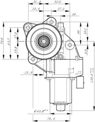 BOSCH 0130822489 Cam Kaldırma Motoru 12v Servıs Araclarının Kayar Kapısı Icın Unıversal 