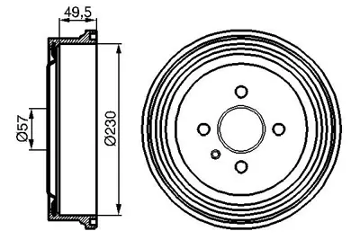 BOSCH 0986477100 Arka Fren Kampanası Astra G Astra H Corsa C 