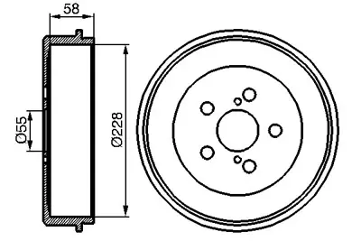 BOSCH 0986477140 Fren Kampanası Toyota Avensıs 1.6 2.0 97-02 228,5 Mm 