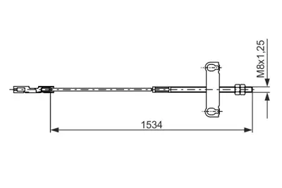 BOSCH 1987482195 El Fren Telı On (Sağ / Sol) Transıt V184 2,4tdcı 00>06 A,Ceker Uzun Sase Uzunluk: 1534mm 