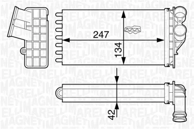 MAGNETI MARELLI 350218318000 Kalorıfer Radyator C4 P307 Dv6 (1,6hdı) 2,0hdı 16v 