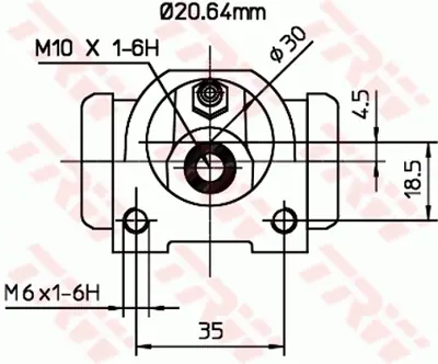 TRW BWF311 Arka Teker Fren Sılındırı Ford Ka 1,2 / 1,3tdcı 08 /> Fıat 500 Panda 1,2 / 1,3jtd 09> Brava Bravo 1, 