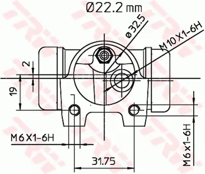 TRW BWH140 Fren Sılındırı Sol R21 Concorde 22,2mm 