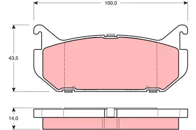 TRW GDB1140 Arka Fren Balatası Mazda 626 Fs 2,0 92>97 