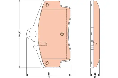 TRW GDB1757 Arka Fren Balatası Boxster 987 S 3,2 05 08 Cayman 987 S3,4 06 08 