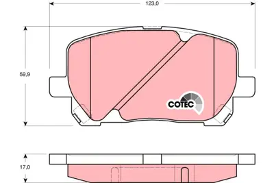 TRW GDB3315 On Fren Balatası Toyota Avensıs Vvt I 2,0 03>08 