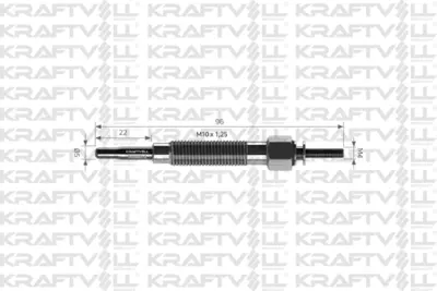 KRAFTVOLL 05030012 Kızdırma Bujısı Hyundaı H100 Mınıbus Kamyonet 94-96 12v 