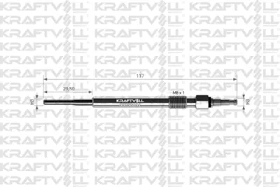 KRAFTVOLL 05030051 Kızdırma Bujısı Crafter Jetta Passat Polo Sharan Touareg T5 A3 A4 Leon Fabıa Superb 02> 