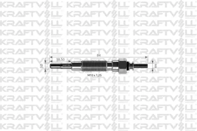 KRAFTVOLL 05030054 Kızdırma Bujısı H100 Mınıbus 97> H100 Kamyonet 97> Starex Tcı 03> Bongo K2500 04> Pregıo 04> 11 Volt 