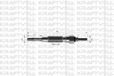 KRAFTVOLL 05030067 Kızdırma Bujısı 11v Mıtsubıshı Fuso Canter Fe511 Fe711 Patrol 2,8 Tdtı Grıı 