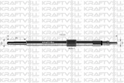 KRAFTVOLL 05030088 Kızdırma Bujısı 11,5v Lt 46 97>03  2.8 Tdı Agk Ata 