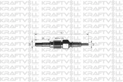 KRAFTVOLL 05030096 Kızdırma Bujısı 11v Passat-A3-A4-A6-Cordoba-Ibıza-Leon-Octavıa-Ford Galaxy 1,9tdı 