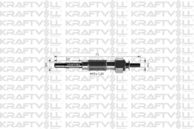 KRAFTVOLL 05030103 Kızdırma Bujısı 10,5v Mıtsubıshı Jupıter Perkıns 700 Serıes 