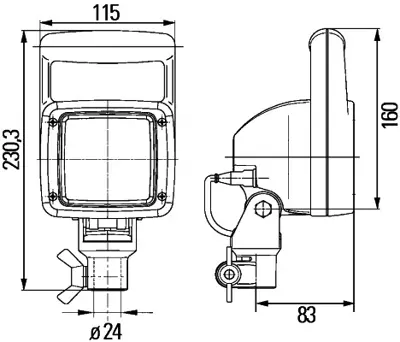 HELLA 1GA007506-681 Calısma Lambası (12v-24v) H3 Halojen Plastık - Daf / Mercedes-Benz 