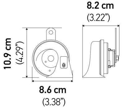 HELLA 3FH012010-881 Korna (Tweeter) Oval Soket 12v 400/500 Hz Bmw E36 E46 E39  