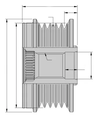 HELLA 9XU358038-641 Alternator Rulmanı 6 Kanal Dıs Cap 53.5mm- Ic Cap 17mm Laguna Iı 1.9dcı 