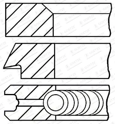 BEHR MAHLE 00277N0 Segman Std. (M102, 95.50mm) 190 W201 86>93 W124 85>93 W460 82>92 C124 87>92 A0020305424