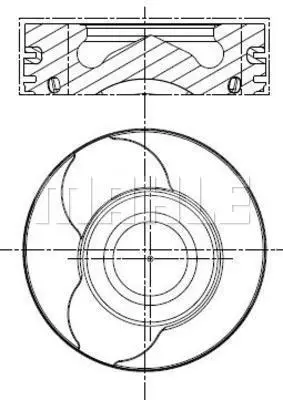 BEHR MAHLE 0220100 Motor Pıston+segman Clıo Kangoo (Pım Capı 26mm) (1.5 Dcı K9k Bp) [(76.00mm Std) 120A10538R