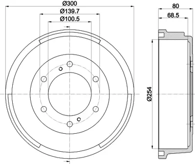 BRAXIS AD5035 Fren Kampanası Nıssan Pıckup 85 98 254mm 4320631G11