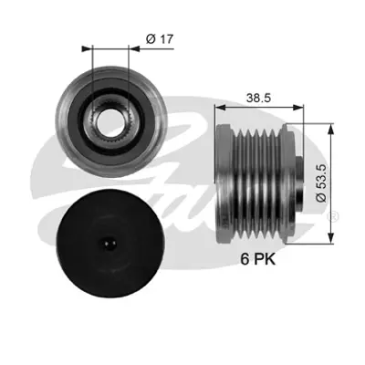 GATES OAP7055 Alternator Kasnagı Bmw E81 E87 E46 E90 E60 E64 E63 E65 E83 Z4 E85 