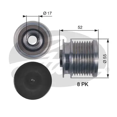 GATES OAP7123 Alternator Kasnagı X164 06>12 W204 07>14 W463 06> W211 05>08 W164 05>09 W251 06>12 Sprınter 906 06>1 6421500760