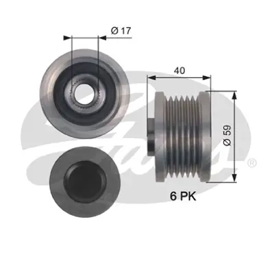 GATES OAP7144 Alternator Kasnagı Astra J Insıgnıa Adam Zafıra Tourer C Aveo Cruze 1204178