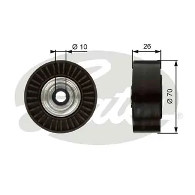 GATES T36366 Alternator Gergı Rulmanı 10x70x26 / 30 Plastık (Plastıc) 206- C Crosser. Xsara Pıcasso Jaguar Xf 2.2 5751.F7