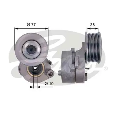 GATES T38663 Alternator V Kayıs Gergı Rulmanı Mercedes Axor 2 1836 1840 2443 2636 3243 04 1835 11 4572003070