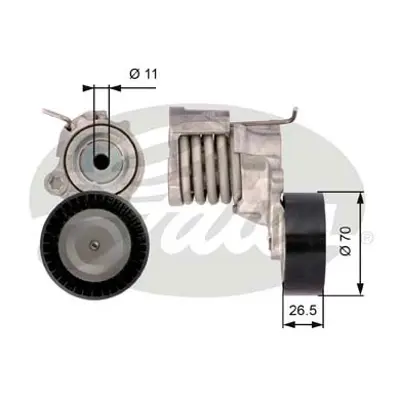 GATES T39115 Alternator V Kayıs Gergı Rulmanı Polo 1.2 12v 02>14 Skoda Fabıa 1.2 12v 03>14 Seat Ibıza 1.2 12v 06> 03D903305B