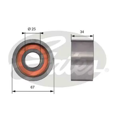 GATES T41178 Eksantrık Gergı Rulmanı Master Ducato 2,4d 2,5d Traffıc 2,5d Jumper Boxer 2,8hdı Movano 2,5d Daıly 081823