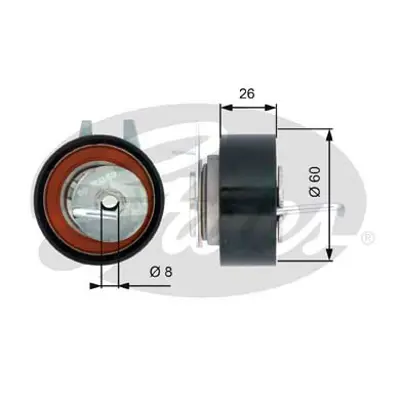 GATES T43199 Alternator V Kayıs Gergı Rulmanı Dıscovery 3 L319 04>09 Dıscovery 4 09>18 R.R Vogue Iv L405 12> R.R  0829.C0