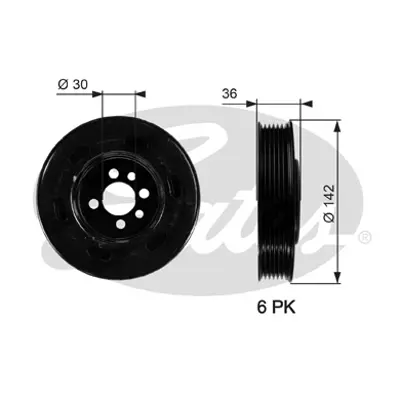 GATES TVD1009 Krank Kasnagı Bora Caddy Iıı Golf Iv V Jetta Iıı Passat Polo Touran T5 1.8 2.0 Fsı 06B105243F