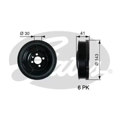 GATES TVD1031 Krank Kasnagı Polo A2 Cordoba Fabıa 1.4 Tdı Bnm Bnv Bms Amf 045105243