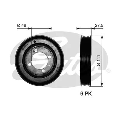 GATES TVD1036 Krank Kasnagı Astra G Combo Corsa C Merıva 1.7 Dtı 16v 614426