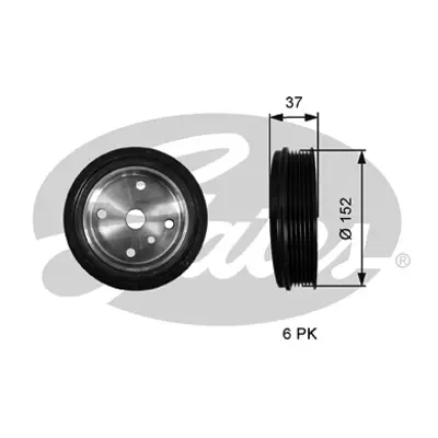 GATES TVD1137 Krank Kasnagı S60 I 05>11 Xc90 2.4 D 11> Xc70 11> D5 30637335