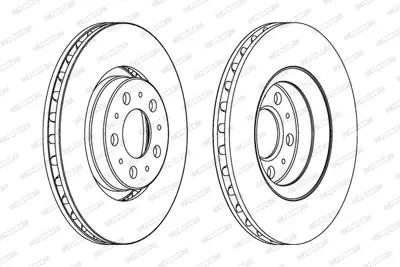 FERODO DDF1078C On Fren Aynası Volvo S60 I 00> S80 (98 06) V70 (97 00)  Xc70  00>07 (305x25x5dlxhavalı) 16 Jant 272404