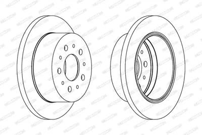 FERODO DDF1144 Arka Fren Dısk Aynası Boxer Jumper Ducato (Tum Modeller) 14q (15 Jant) 1,9 2,0 Hdı 2,2 Hdı 2,5duz 2, 424930