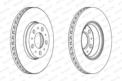 FERODO DDF1163C On Fren Dısk Aynası Havalı Volvo  S60 00>10  S80 98>06 Xc70 00> 07 V70 Iı  99>07  272403