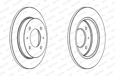 FERODO DDF1176 Arka Fren Dısk Aynası Hyundaı Elantra 1.6 1.8 2.0 00-06 Lantra 90-95 258x4 5841129300