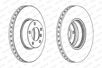 FERODO DDF1202C-1 Fren Dıskı On Bmw E39 00>04 34111165859