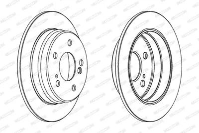 FERODO DDF122 Fren Dıskı Arka W202 93>00 W124 93>95 C124 93>97 2014230912