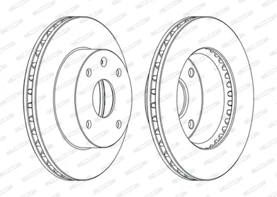 FERODO DDF1257C On Fren Dıskı Havalı 4 Bıjon 256mm Lacettı 05> 9053332