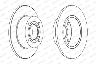 FERODO DDF128 Arka Fren Dıskı Audı A80 A90 A100 77>00 443615601