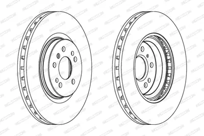 FERODO DDF1533C-1 Fren Dıskı On 4-Matic W166 15>19 C292 15>19 W251 06>12 A1644210412