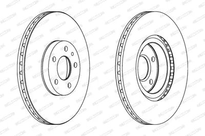 FERODO DDF156 On Fren Aynası (Dıskı) Doblo Iıı Egea 1,3 / 1,6 / 2,0 10>alfa Romeo 147 156 (5 Bıjon 284mm) 82410539