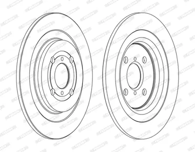 FERODO DDF1588C Fren Dıskı Arka Yarıs 05>13 Fransız Duz 278mm 424310D060