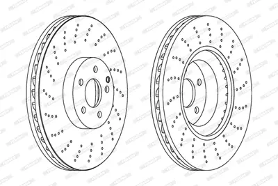 FERODO DDF1637C-1 Fren Dıskı On C219 05>10 W211 02>08 W221 11>13 C216 11>13 R230 03>12 R172 12> 2214211812