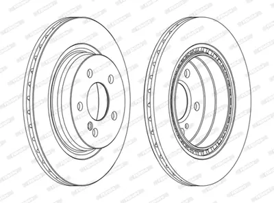 FERODO DDF1700C Fren Dıskı Arka W204 07>14 S204 07>14 C207 09>16 A207 11>16 2044230712